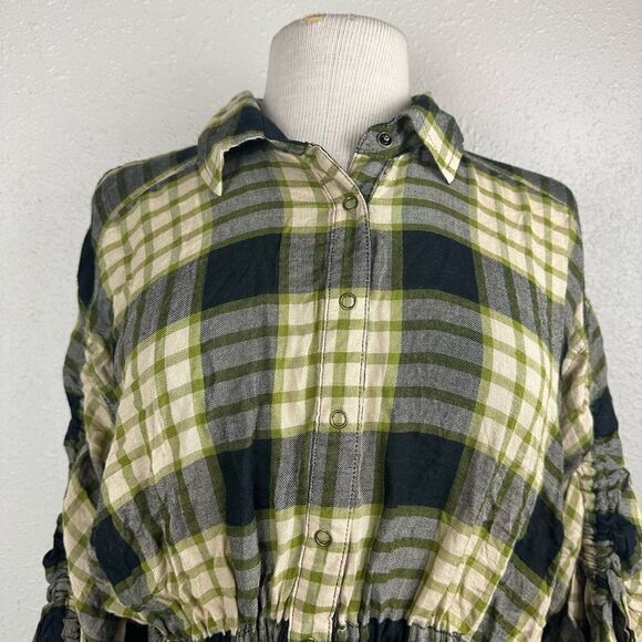 NWT Free People Women’s Flannel Top - Picture 2 of 6